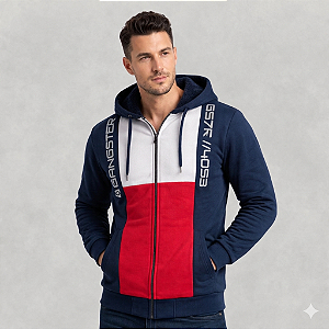 Moletom Masculino Com Zíper E Capuz Para Frio Inverno casual