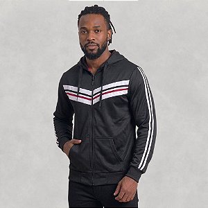 Moletom Masculino Zíper Capuz Casaco De Frio Confortável