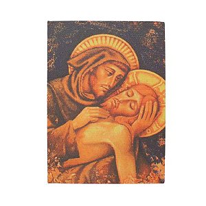Ícone São Francisco de Assis com Cristo