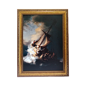 Quadro "Tempestade no Mar da Galileia" por Rembrandt