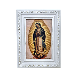 Quadro Nossa Senhora de Guadalupe - Moldura Branca