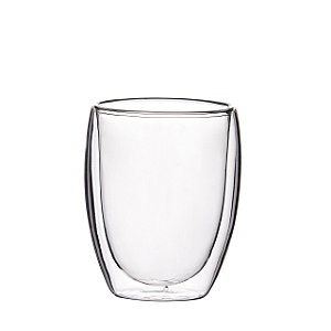 Copo de vidro com parede dupla - 350ml