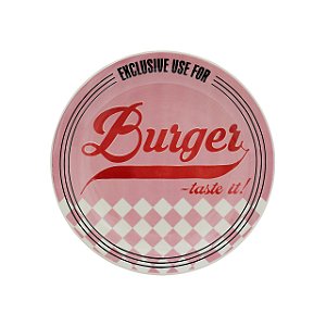 Kit 6 Pratos Rasos 26cm Burger Pink