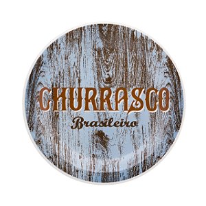 Kit 6 Pratos Rasos 26cm Churrasco Blue