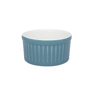 Kit com 06 - Tigela Ramequin 8X4cm - 100ml  Azul/Branco