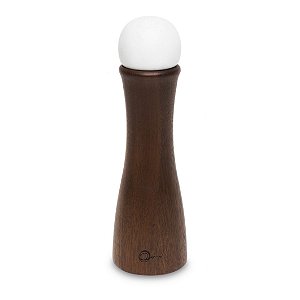 Moedor de Pimenta em Madeira e Mármore Branco - 20,4CM