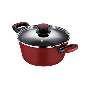 Caçarola Antiaderente para Indução 24 Cm Everyday Vermelha