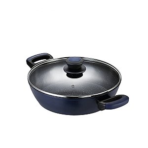 Caçarola Rasa Antiaderente para Indução 28Cm Everyday Azul