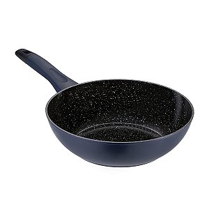 Panela Wok Antiaderente para Indução 28 Cm Everyday Azul