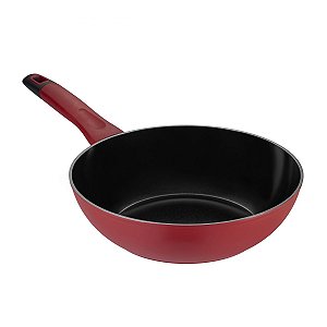 Panela Wok Antiaderente para Indução 28 Cm Everyday Vermelha