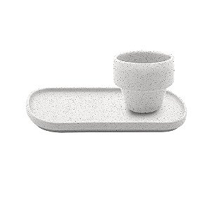 Xícara Chá (Grande) com Pires- Empilhável - 220ml- Elo Baunilha - COMERCIAL (SEGUNDA LINHA)