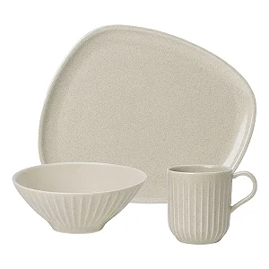 Aparelho de Jantar e Lanche 12 peças - Luna Sand - caneca 360ml
