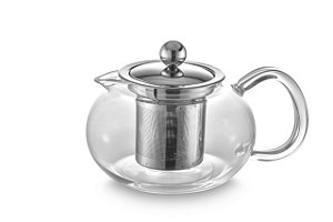 Bule para Chá em Vidro e Aço Inox com Infusor - 500ml