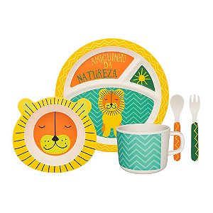 Conjuntos de Refeição Infantil 5 Pecas - Leãozinho