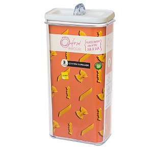 Potes Hermético de Acrílico Retangular 3L - Jasmim
