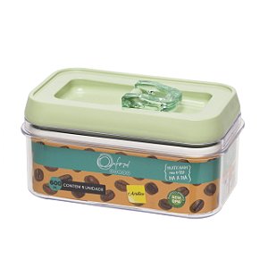 Potes Hermético de Acrílico Retangular 600ml - Menta