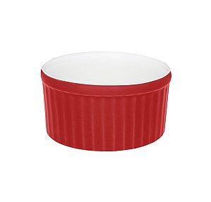 Tigela Ramequin - 10X5cm - 180ml  Vermelho/Branco