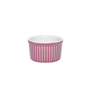 Tigela Ramequin - 6X3cm - 50ml  Branco/Rosa