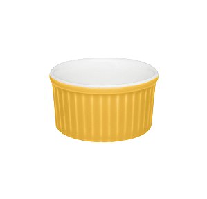 Tigela Ramequin - 8X4cm - 100ml  Amarelo/Branco