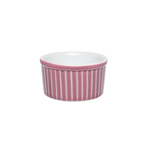 Tigela Ramequin 8X4cm - 100ml Branco/Rosa