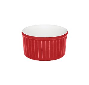 Tigela Ramequin - 8X4cm - 100ml  Vermelho/Branco
