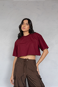 Cropped Max Bordo Liso