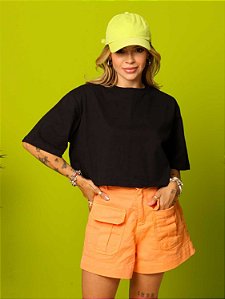Cropped Max Liso - Preto