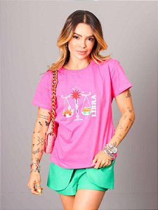 Tshirt Signo Libra - Rosa Pink