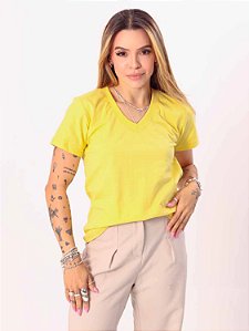 Tshirt Gola V lisa - Amarelo Bebê