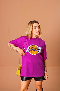 Tshirt Max Lakers beisebol - Roxa