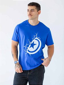 Camiseta Escudo Capitão - Azul Royal