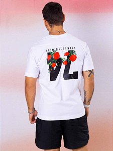 Camiseta Flor Criminal Demage 74 - Branca