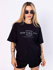 Tshirt Max New York City - Preta