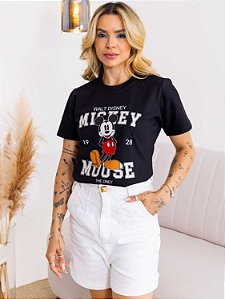 Tshirt Mickey Mouse - Preta