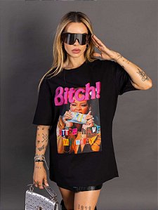 Tshirt Max Bitch Rihanna - Preta