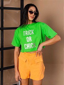 Cropped Max Trick or Chic- Verde Folha