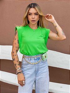 Tshirt Muscle Lisa - Verde Folha