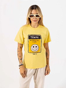 Tshirt Tende Bom Ânimo, Eu Venci o Mundo - Amarelo BB