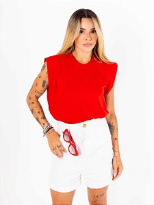 Tshirt Muscle Lisa - Vermelha Mandarim