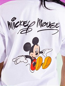 Tshirt Max Mickey Mouse Frente Costa - Branca