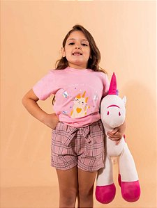 Infantil Gatinha Unicornio - Rosa BB