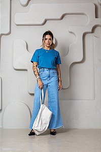 Tshirt Lisa - Azul Mediterrâneo