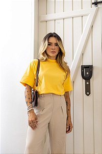 Tshirt Gola Alta Lisa - Amarelo Emoji