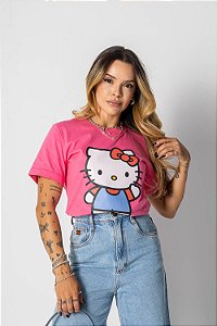 Tshirt Hello Kitty - Rosa Pink