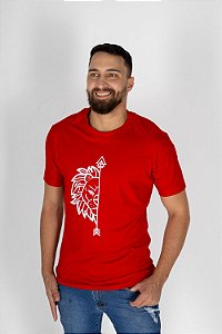Camiseta Leão Flecha Casal - Vermelha
