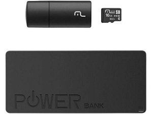 Carregador Portátil/Power Bank Multilaser 4000mAh - e Cartão de Memória  16GB com Adaptador USB - Instaladora de Blumenau