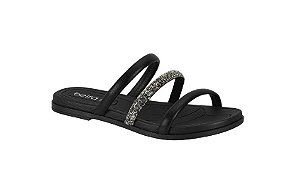 Chinelo Strass Beira rio - Conforto e estilo - Preto