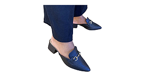 Mule Modare Ultra conforto - Bico fino - Salto bloco - Conforto ortopédico - Preto