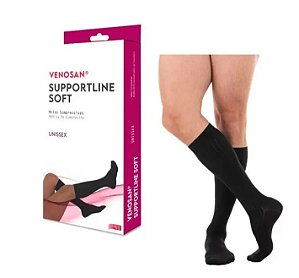 Meia Compressão 3/4 SuportLine Venosan Pont Fechada - Comp 18-22MMHG Unissex