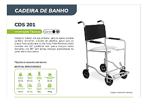 CADEIRA DE BANHO CDS 201 - 95KG
